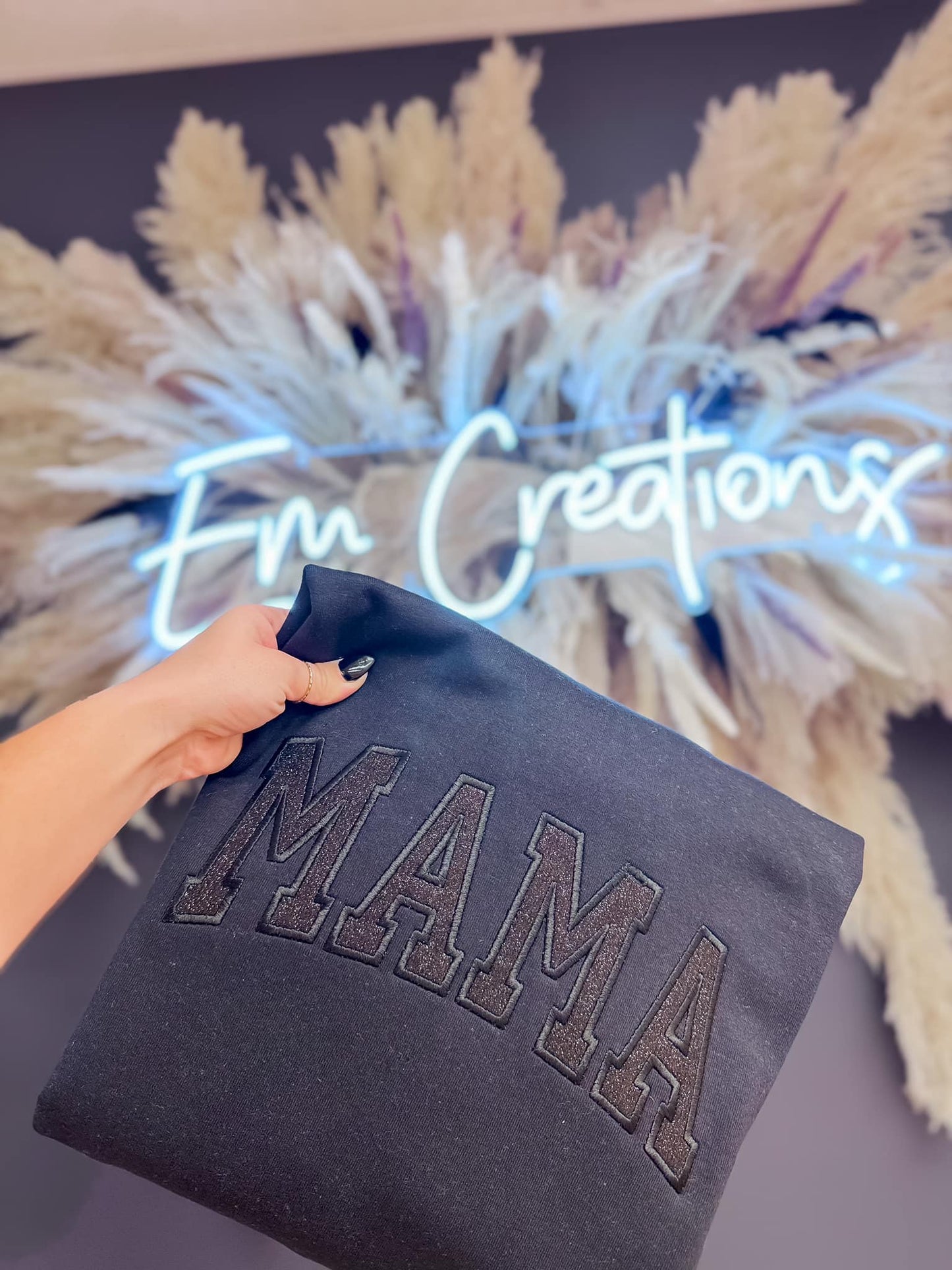 Embroidered Mama Crewneck