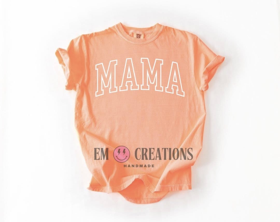 Neon Embroidered Mama Tee