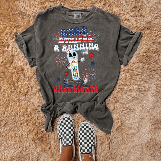 Stars, Stripes & Running For Call Lights Tee