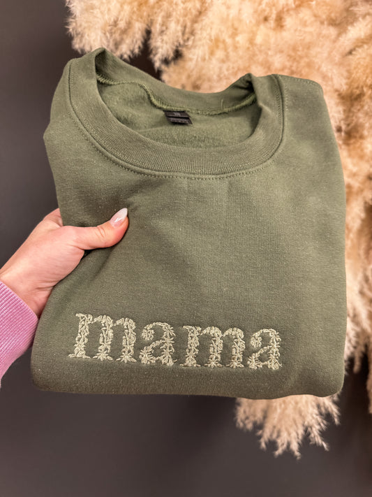 Floral Mama Monochrome Crewneck