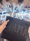 Black on black embroidered mama Crewneck