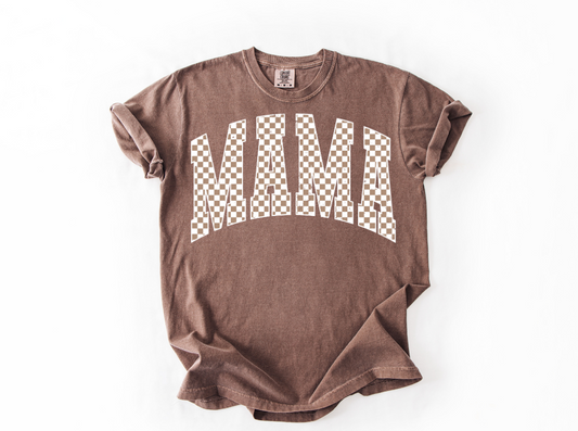 Espresso Mama Check Tee