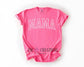 Neon Embroidered Mama Tee