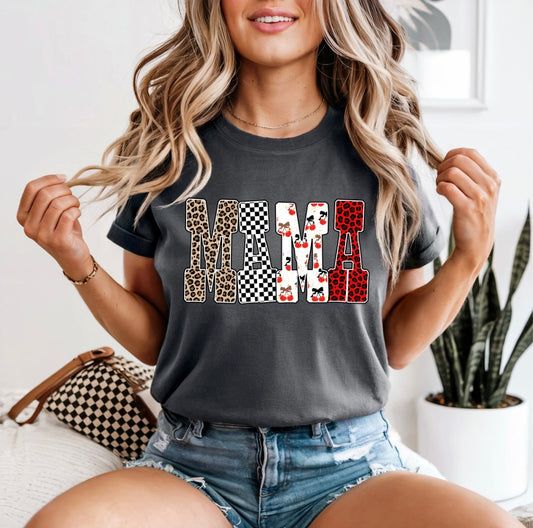 Checker Cherry Mama Tee