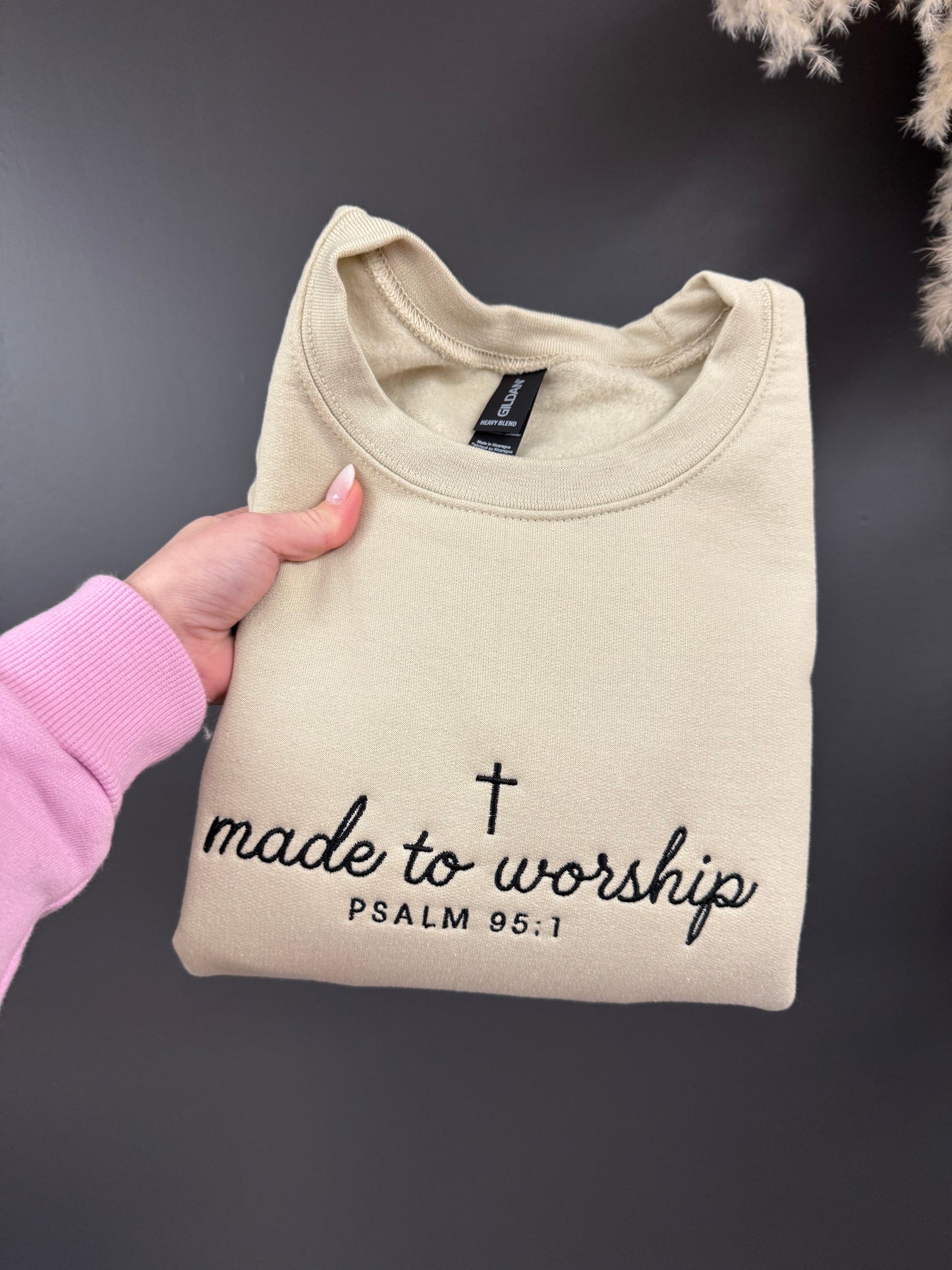 Made To Worship Embroidered Crewneck