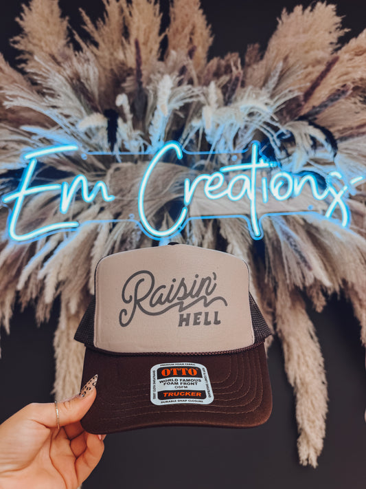 Raise Hell Brown Hat