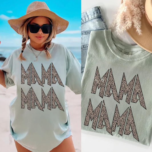 Leopard Rock Mama Tee